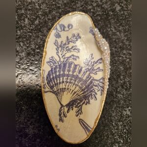 One Of A Kind Decoupage Embellished Seashell